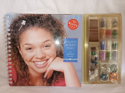 NIB Vintage Klutz  Beaded Bobby Pins Book & Kit With All Beads & Wire Complete