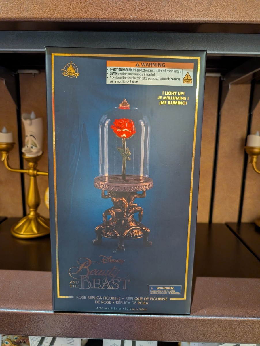 超レア 美品 美女と野獣 Enchanted Rose NEW 🌟Disney Parks Beauty and the Beast Light-Up Enchanted Rose