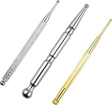 3PCS Massage Tools, Manual Acupuncture Pen, Stainless Steel Acupressure Stick, F