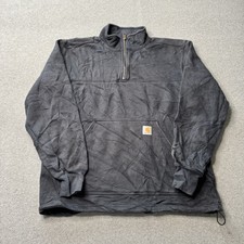 Carhartt Sweatshirt Mens Medium Blue 1/4 Zip Athleisure Workwear Rain Defender