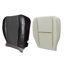 2PCS Black Front Driver Side Bottom Replacement Perforated Leather Seat Cover