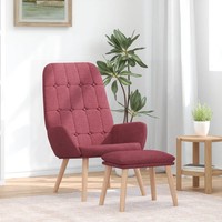 Relaxsessel Mit Hocker Stoff Weinrot Sessel Fernsehsessel Liegesessel