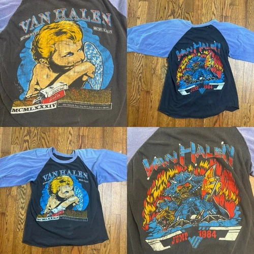 Rare Van Halen Jump Band Concert Raglan Graphic 1980s vintage concert t-shirt, vintage, single stitch, B+ condition
