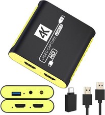HDMI Capture Card for Nintendo Switch 2, 1080P 60FPS, Yellow  USB 3.0 plug and