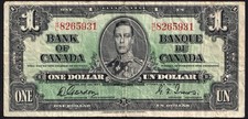 Canada 1937 $1 One Dollar Banknote Gordon - Towers H/L 8265931