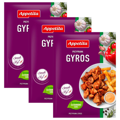 5902795000249 Appetita Przyprawa gyros 30 g x 3 sztuki ZESTAWY