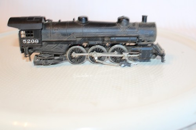 #ad HO Scale Mehano 4 8 2 Steam Loco #5208 Black FOR PARTS OR REPAIR 5628 $32.00