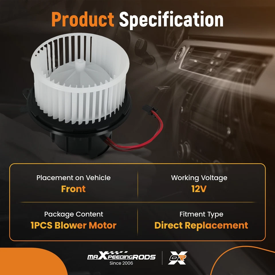 HVAC Blower Motor w/ Wheel For Mercedes-Benz E400 E500 E550 2013-2016 2128200708 - Image 2 of 4