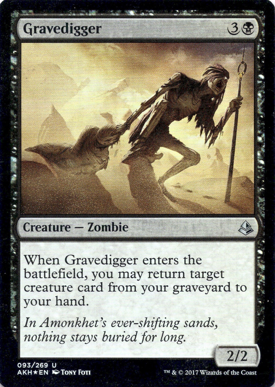 Gravedigger 93 Amonkhet Magic: The Gathering (FOIL) Near Mint