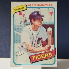 Topps 1980 Alan Trammell Base Set #232 Detroit Tigers MLB Baseball Card