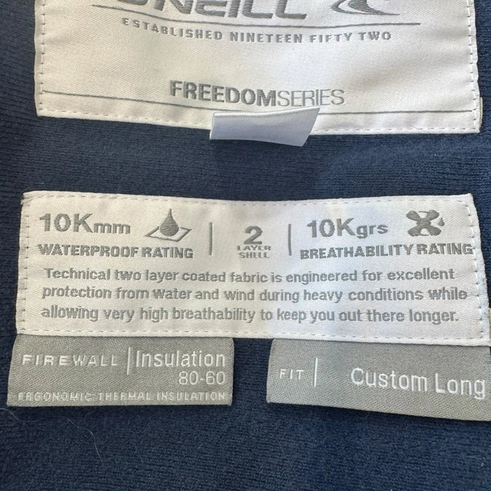 Chaqueta para Nieve O’Neill Freedom Series 10k Azul Teal Gris Talla MEDIANA Larga Foto 4 de 4