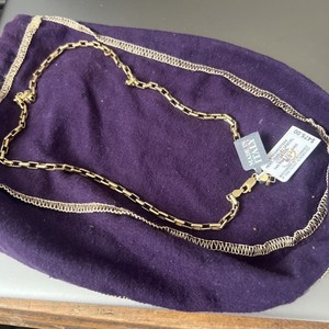 Authentic Men's  Box Link Chain 22 Inch 14K Gold Plated Solid 925 Silver Box Lock -  4 MM