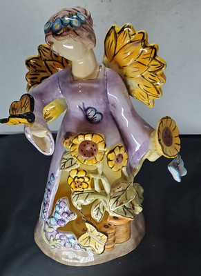 Blue Sky 2009 Butterfly Fairy Summer Sunflower Tea Light