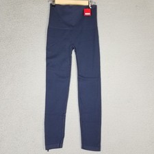 NEW Spanx Seamless Leggings Women's XL Navy Blue Crop 26" Ankle Zips Slimming