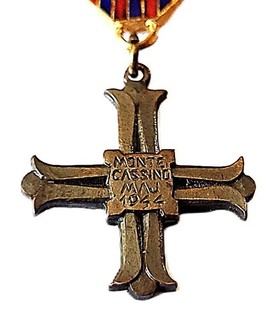 WW2 MONTE CASSINO. POLISH CROSS MONTE CASSINO 1944.REDUCTION