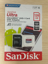 Sandisk 128GB Ultra MicroSD Memory Card Microsdhc uhs-i w/Adapter NEW Micro SD