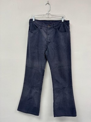 Vintage Levis Sta-Prest Dress Pants Mens 32x26 Gray Bootcut Chino 70s Workwear