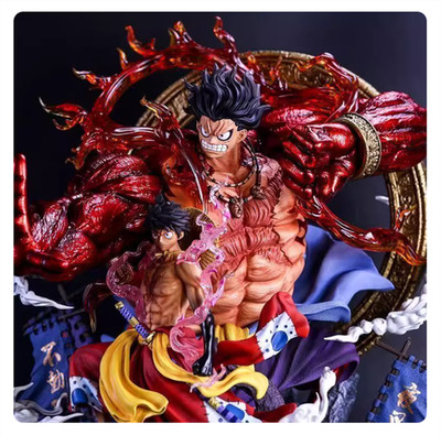 Anime Japan Figure Luffy Gear 4 Wano Kuni GK Statue PVC Model Collectible 35CM
