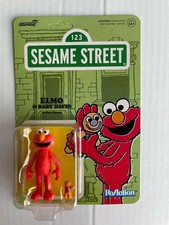 Sesame Street Elmo Baby David Super7 Reaction Action Figure Brand New