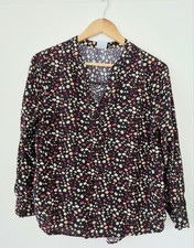 Bluse - Allover-Druck - Größe 42 - 100% Vis...