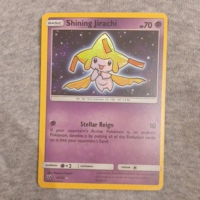 Pokémon Shining Jirachi Shiny Holo Rare 42/73 Shining Legends 70HP Stellar  Reign