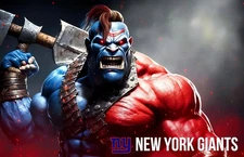 New York Giants Evil Mascot  AI Generated 11x17 Photo