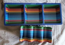 Prepara Taco Serving Set - 5 Piece Taco Holders And Section Tray - Open Box