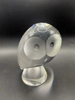 Mid-Century Signed STEUBEN Art Glass Owl Sculpture 5" Designed by Donald Pollard