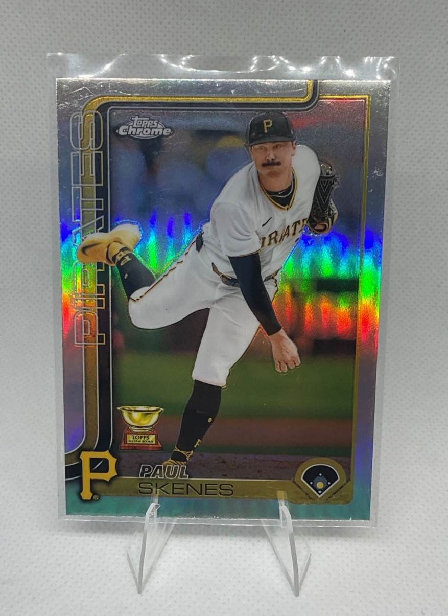 Topps 2025 Chrome Paul Skenes #300 Pittsburgh Pirates Refractor All-Star Rookie