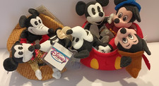 2 Disney Store Mickey Mouse Classic Comic Set Bean Bag in Hat  70 Anniversary