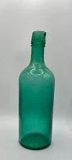 Teal Green Master Ink Bottle 1860-70 Applied Lip Hand Blown Privy Dug Nice!