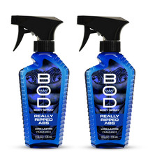 BOD Man Fragrance Body Spray, Really Ripped Abs, 8 fl oz pack of 2