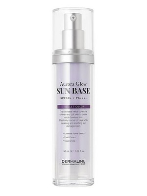 DERMALINE Aurora Glow Sun Base Violet 50ml SPF50+ PA++++ K-Beauty