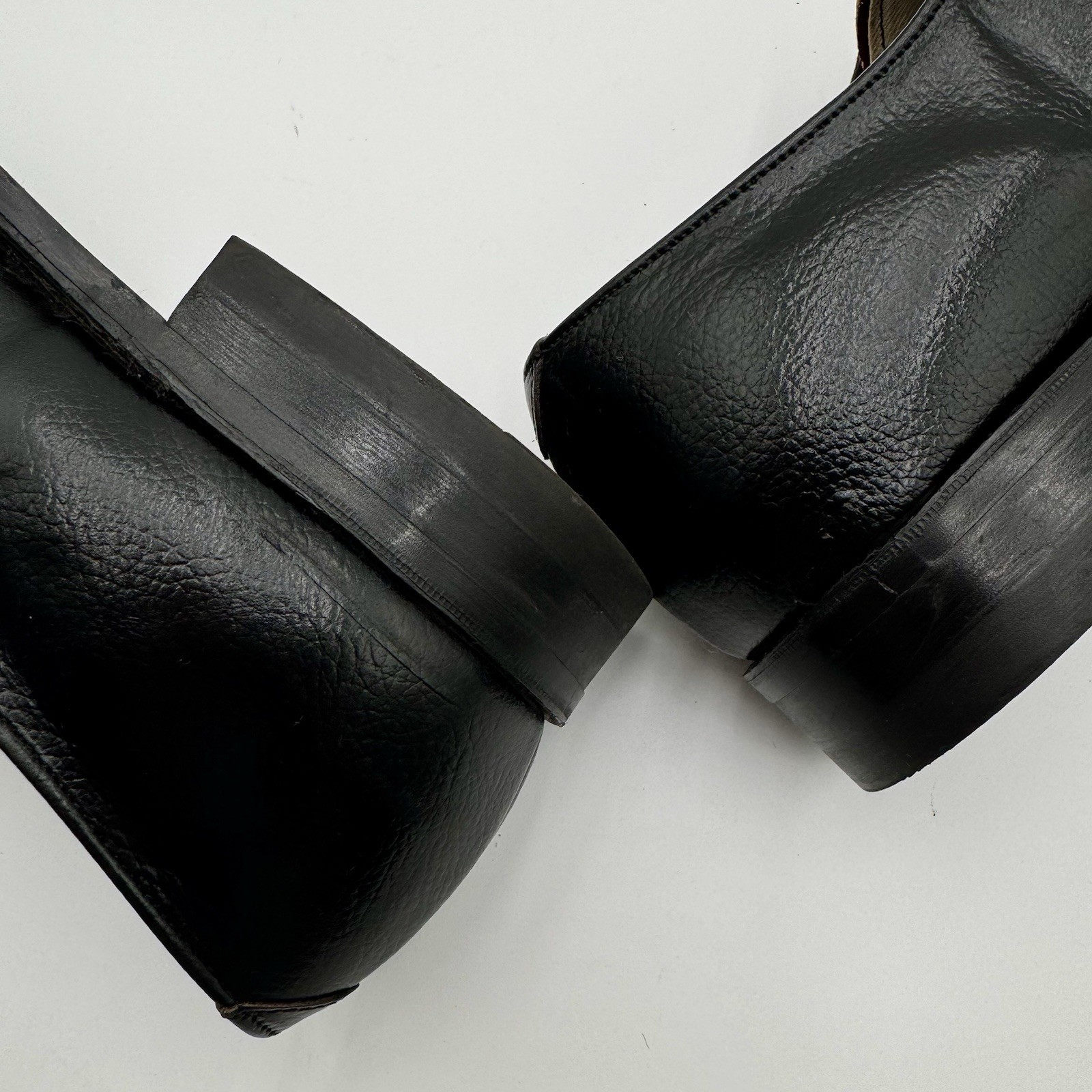 Vintage Guardsman Black Leather Derby Dress Shoes Mens 9.5 Classic Career Formal