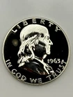 1963-1964 Silver Proof Half Dollars Franklin & Kennedy Deep Mirror PF #1201