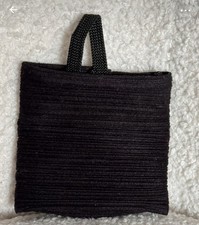 Vintage 1999 Issey Miyake Pleats Please Pouch Black Small 5&rdquo; x 5.5&rdquo;