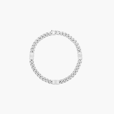Celine Triomphe Small Gourmette Bracelet in Brass with Rhodium