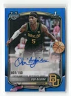 2025-26 Bowman #CPA-OA Obi Agbim Chrome Prospect Autograph Blue Refractor 1/150