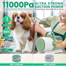 Dog Grooming Vacuum, Pet Grooming Kit, Dog Clipper Nail Trimmer Grinder, 2.5L...