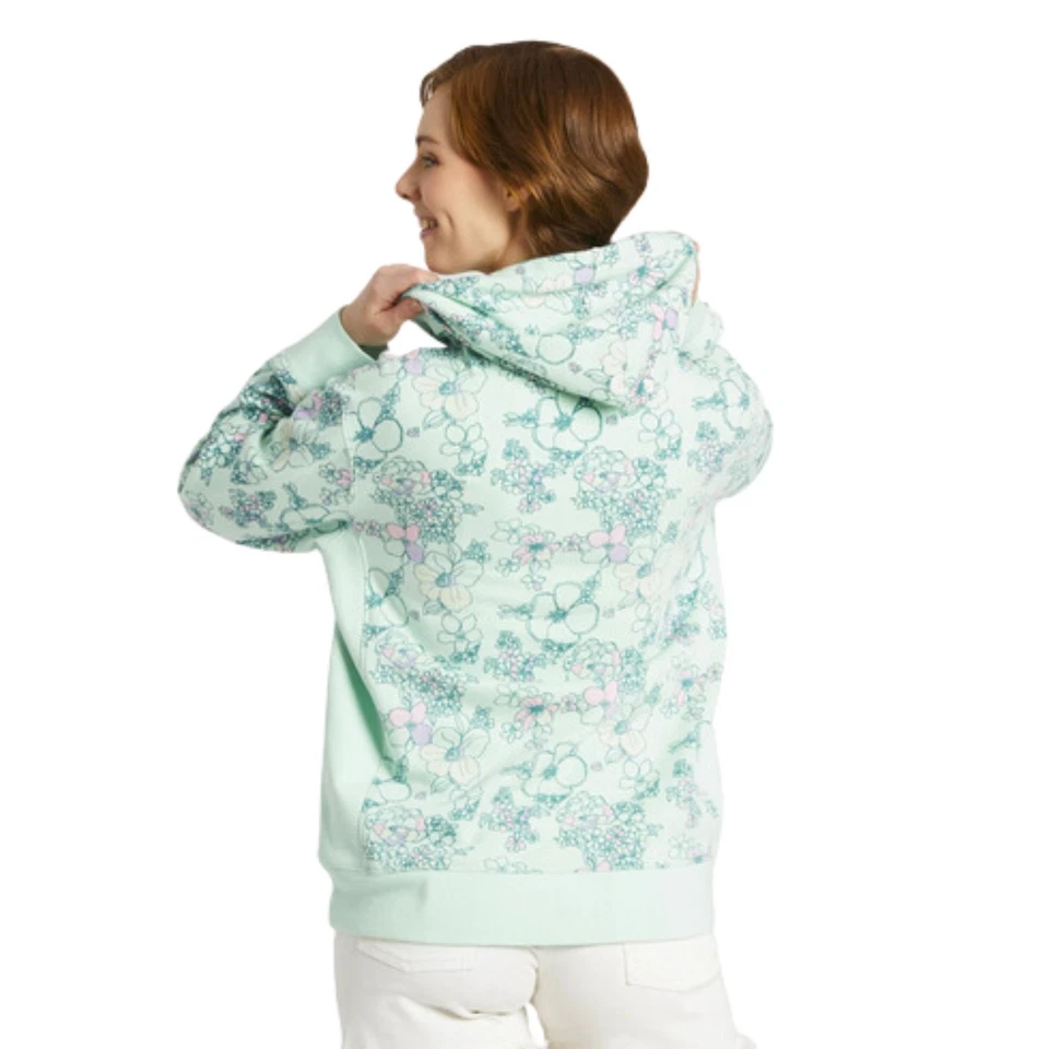 Life Is Good Floral Garden Pattern Simply True Fleece Hoodie Women's Sweatshirt, - Image 2 of 4