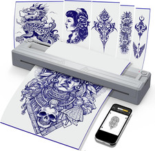 Tattoo Stencil Printer Wireless Bluetooth Thermal Kit with 10 Transfer Papers