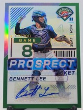 🔥 2024 Panini Prospect Edition - Bennett Lee #52 Green Prizm Signatures (AU, RC