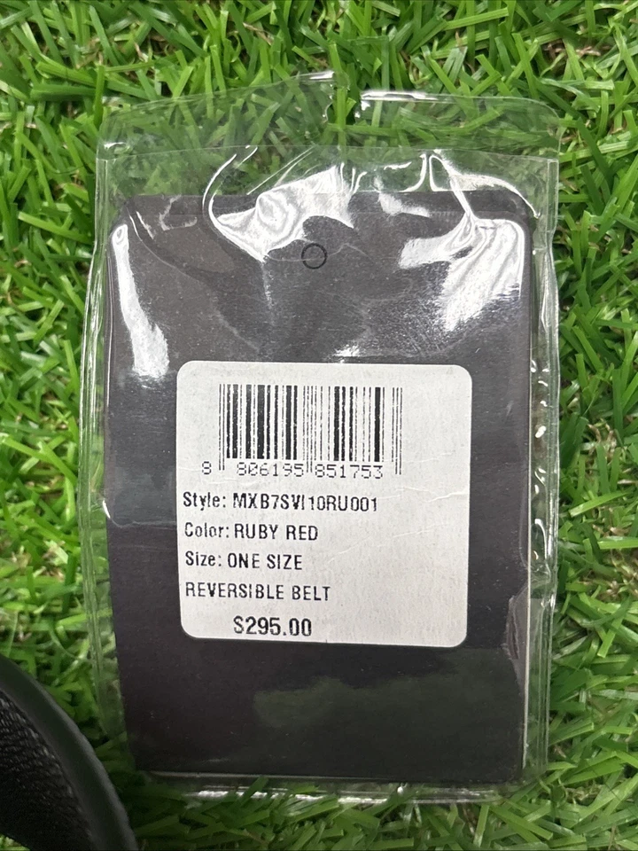 Cinturón de cuero reversible MCM negro/rojo Claus talla 34-36 Foto 2 de 4