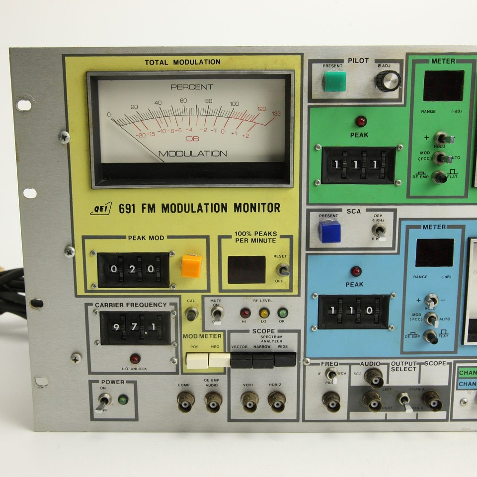 Simple Modulation Monitor QEI 691-FM Modulation Monitor Radio Broadcast | eBay
