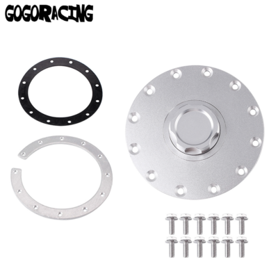 #ad Aluminium Twist On Filler Neck Cap Billet Fuel Cell Flush Tank Cap Mount 12 Bolt $25.85