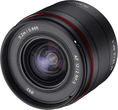 Samyang 12mm F2.0 Auto Focus Compact Ultra Wide Angle Lens for Canon RF-S