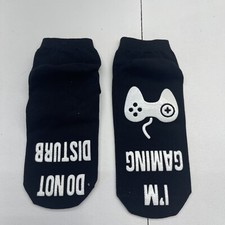 Casual Socks Black Do Not Disturb I  m Gaming Grippy Socks Adults OS New