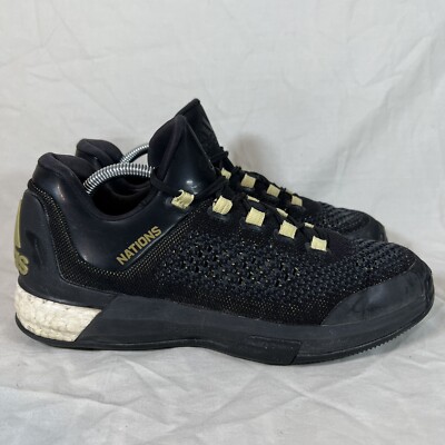 ADIDAS Nations Boost Crazylight Black & Gold Knit Mens Size 9 D69701 | eBay