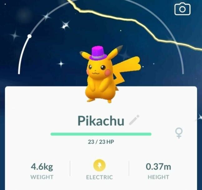 Pokémon GO Shiny Bulbasaur Wearing Hat – Trade 20.000 stardust