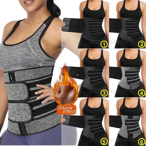 Women Waist Trainer Corset Sauna Sweat Weight Loss Body Shaper Neoprene Gym Band - Picture 1 of 24
